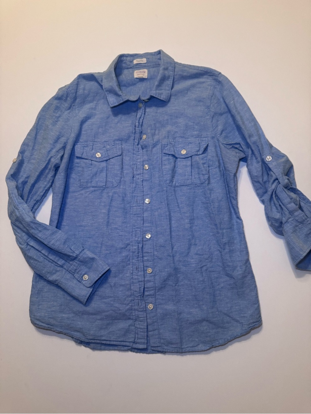 J. Crew Light Blue Button-Up Top